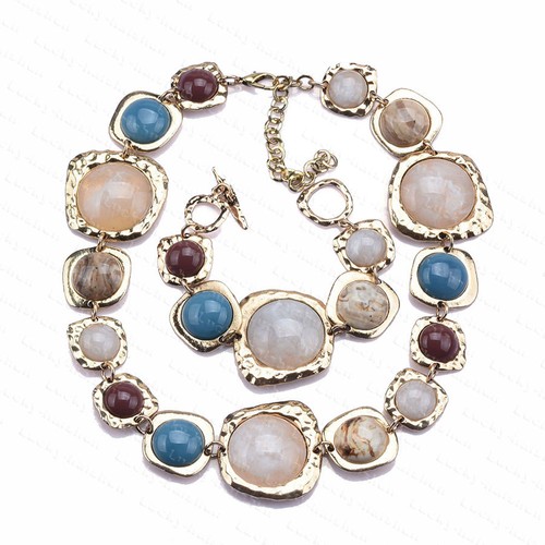 Set bracciale collana pietra - set,