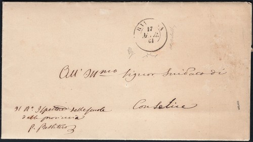 1861 lettera in - -,